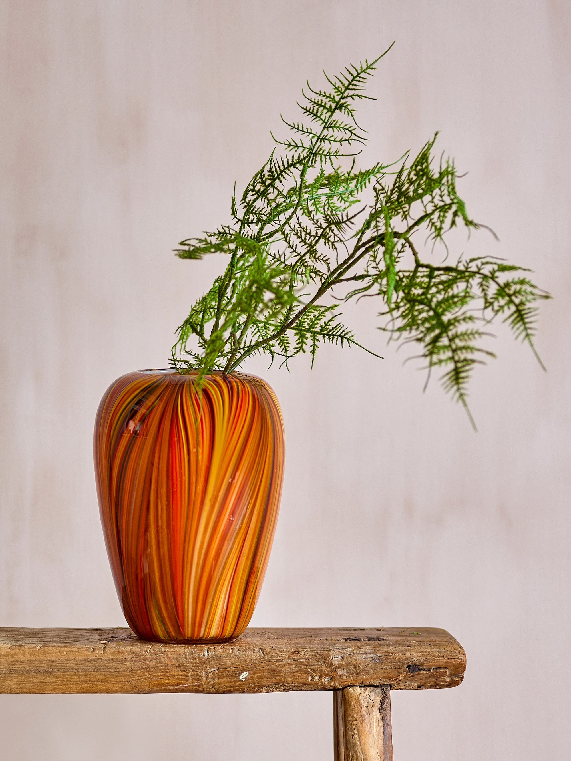 Sunny - Set of 2 Vases - Orange - Glass