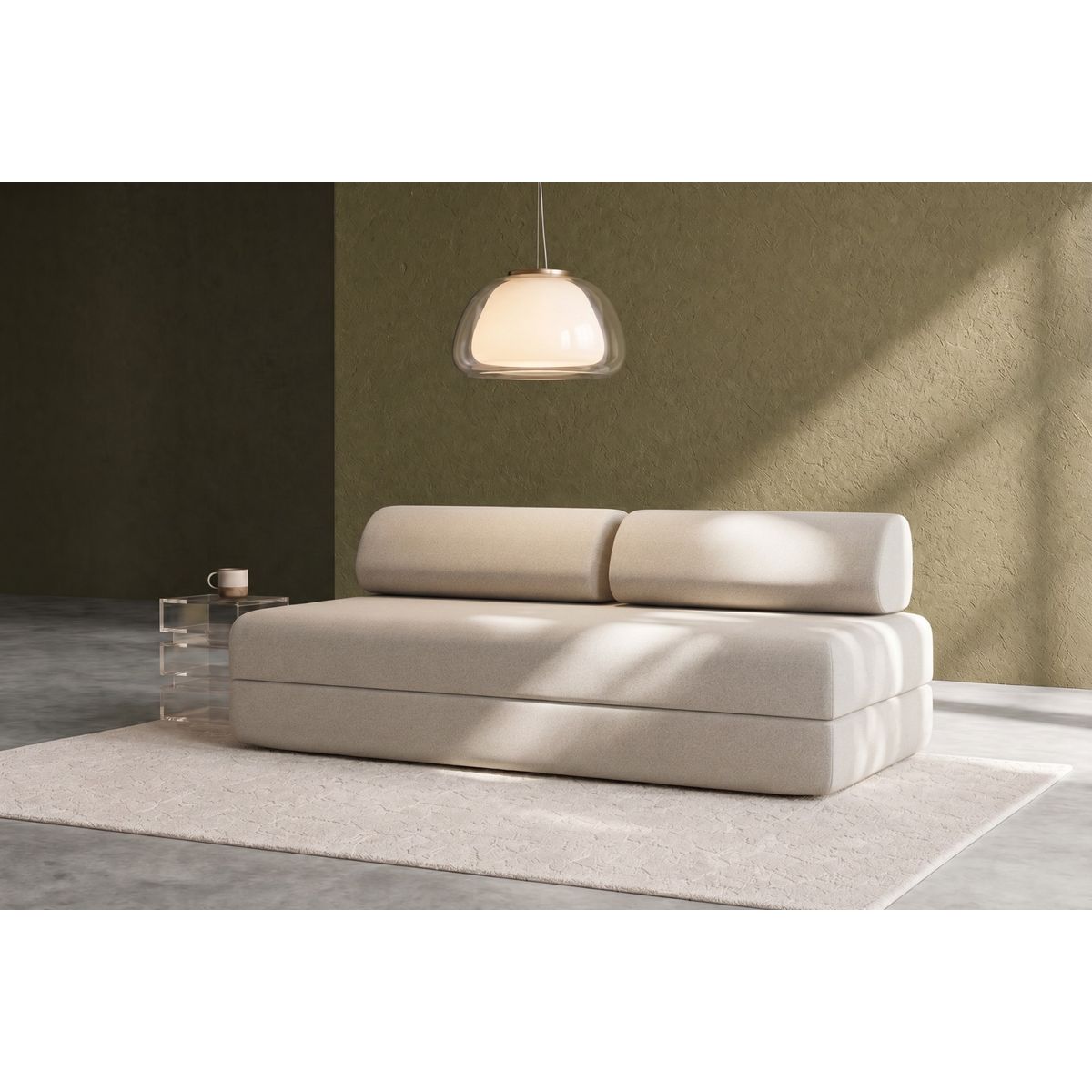 Gemma Straight Sofa - 3 Seater - Smooth Fabric