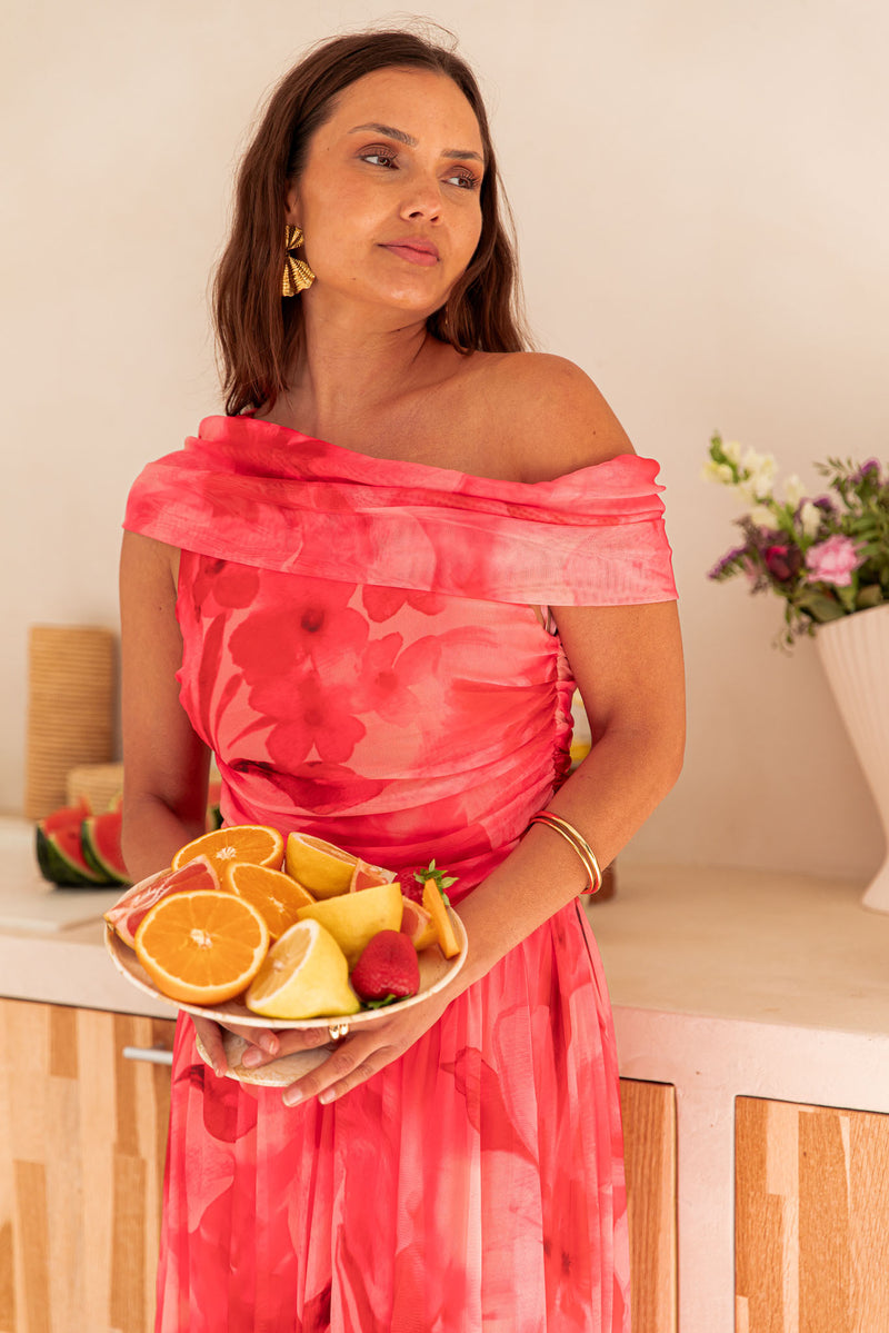 GLORIA Fuchsia - Long Dress