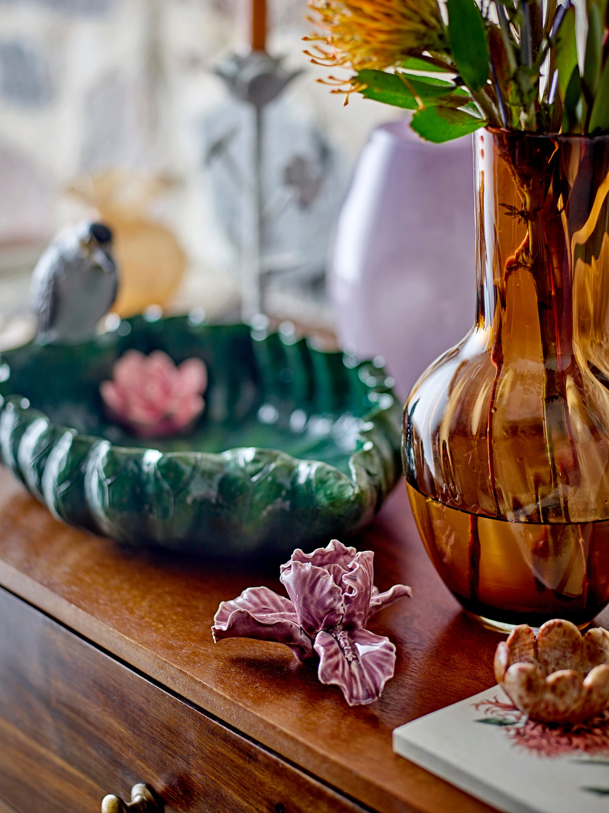 Rosali - Objeto Decorativo - Violeta - Gres