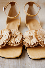 Narcissa Natural Flat Ankle Sandal