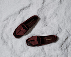 Fiocco Burgundy Flat Moccasin