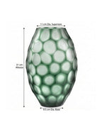 Geode - Vase Ovale - H31 Cm - Vert