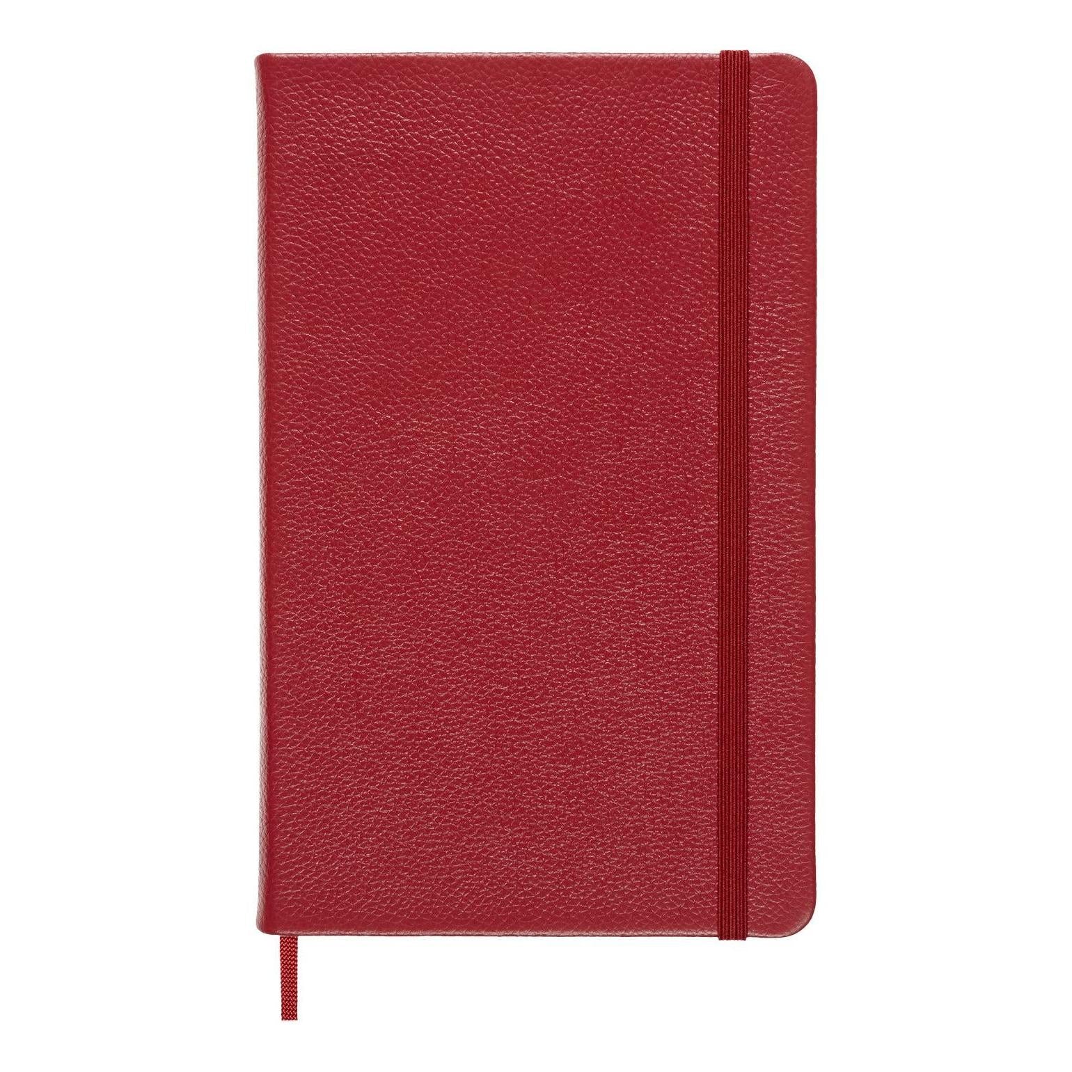 Carnet Textile Large 13X21 - Pages Lignées - Rouge Bordeaux