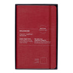 Carnet Textile Large 13X21 - Pages Lignées - Rouge Bordeaux