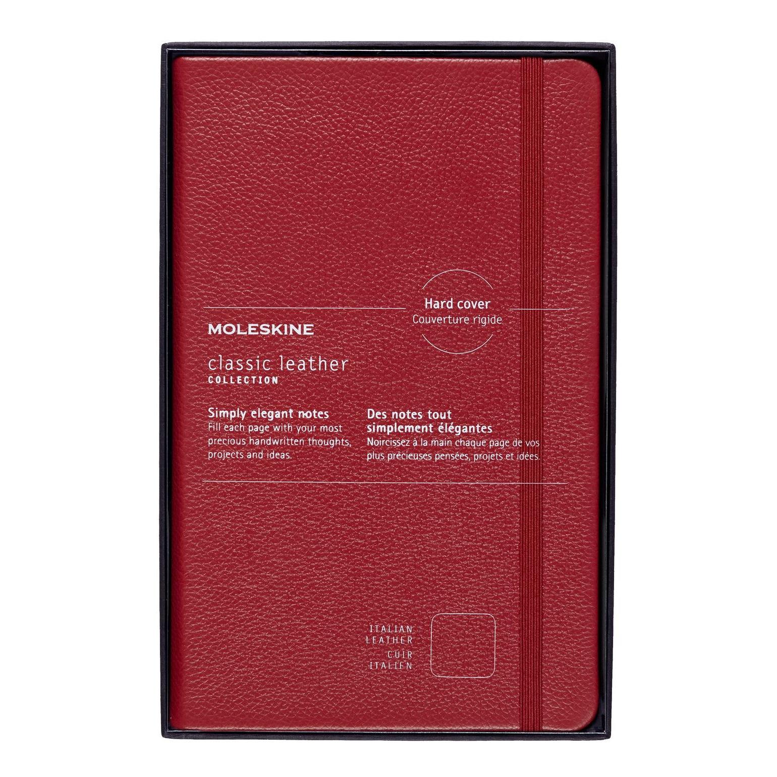 Carnet Textile Large 13X21 - Pages Lignées - Rouge Bordeaux