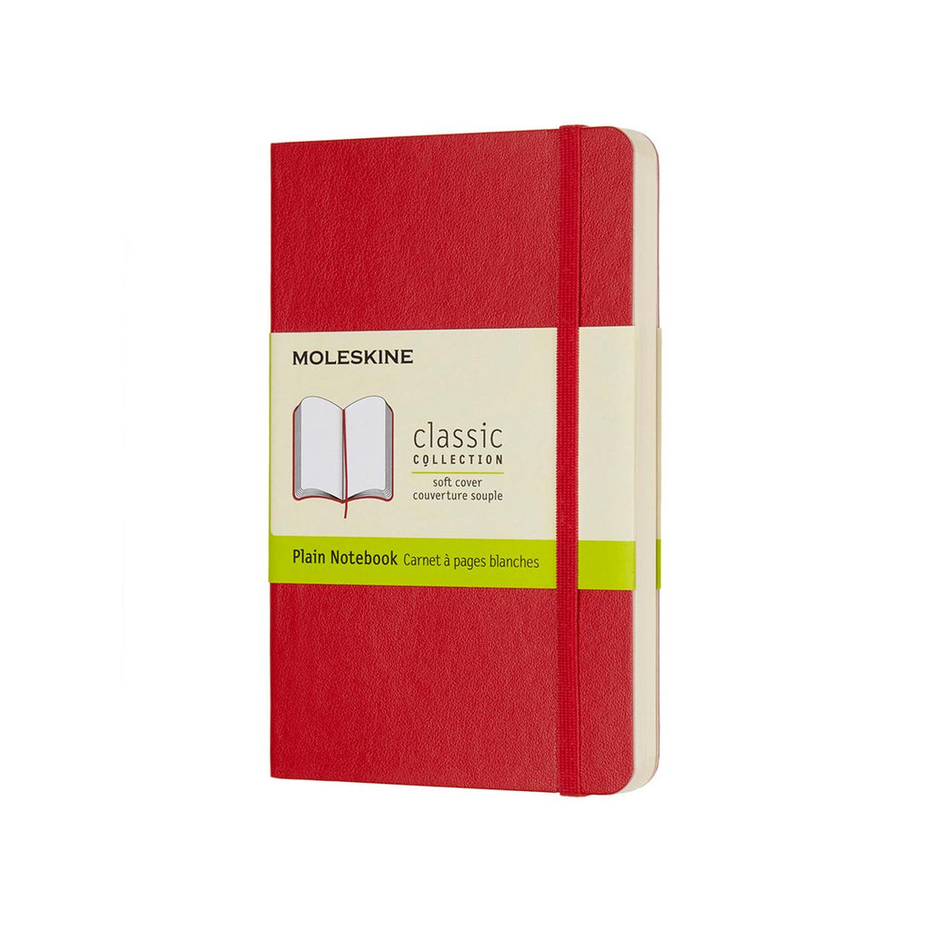 Carnet Classique Pocket 9X14 - Pages Blanches - Rouge Écarlate