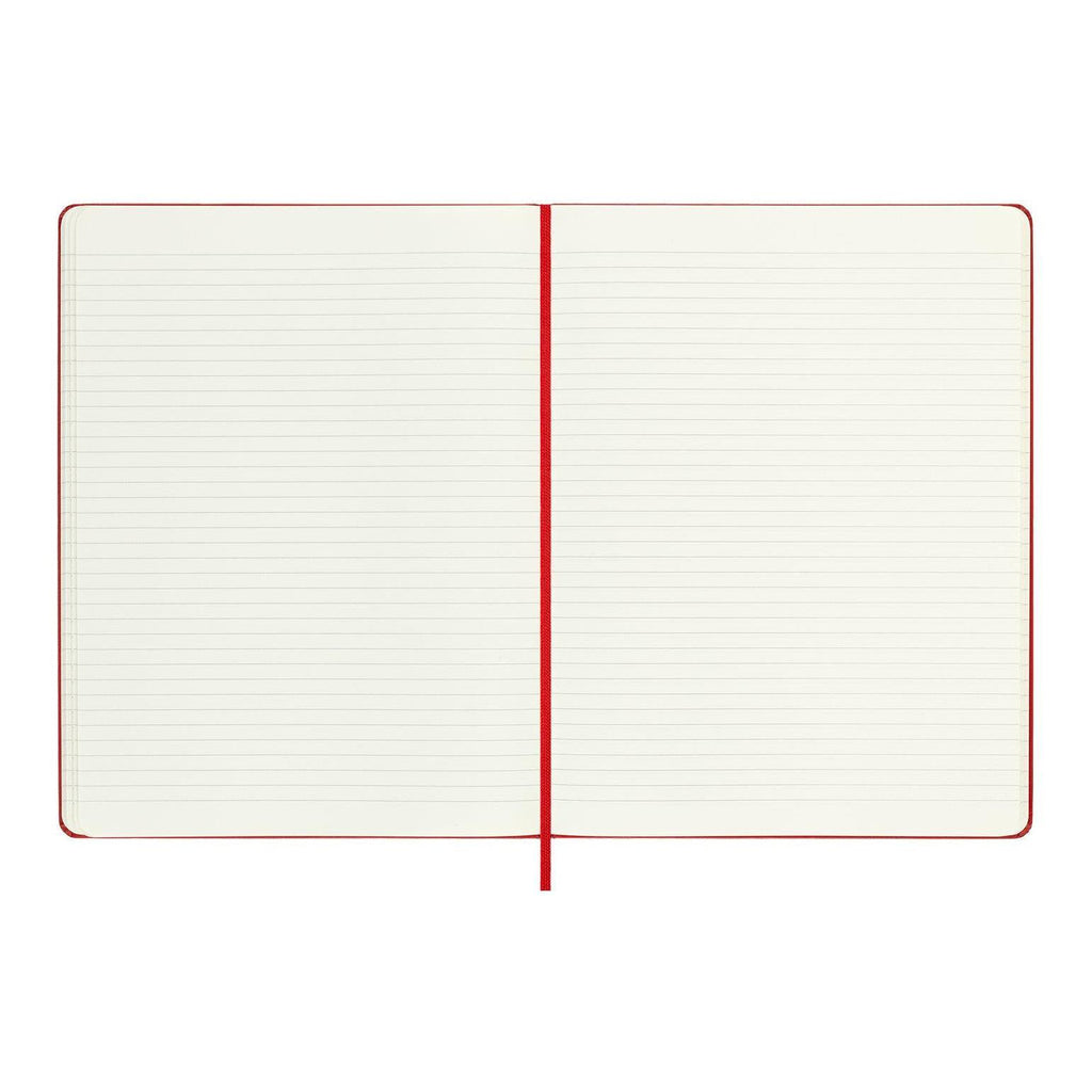 Carnet Classique Xl 19X25 - Pages Lignées - Rouge Écarlate