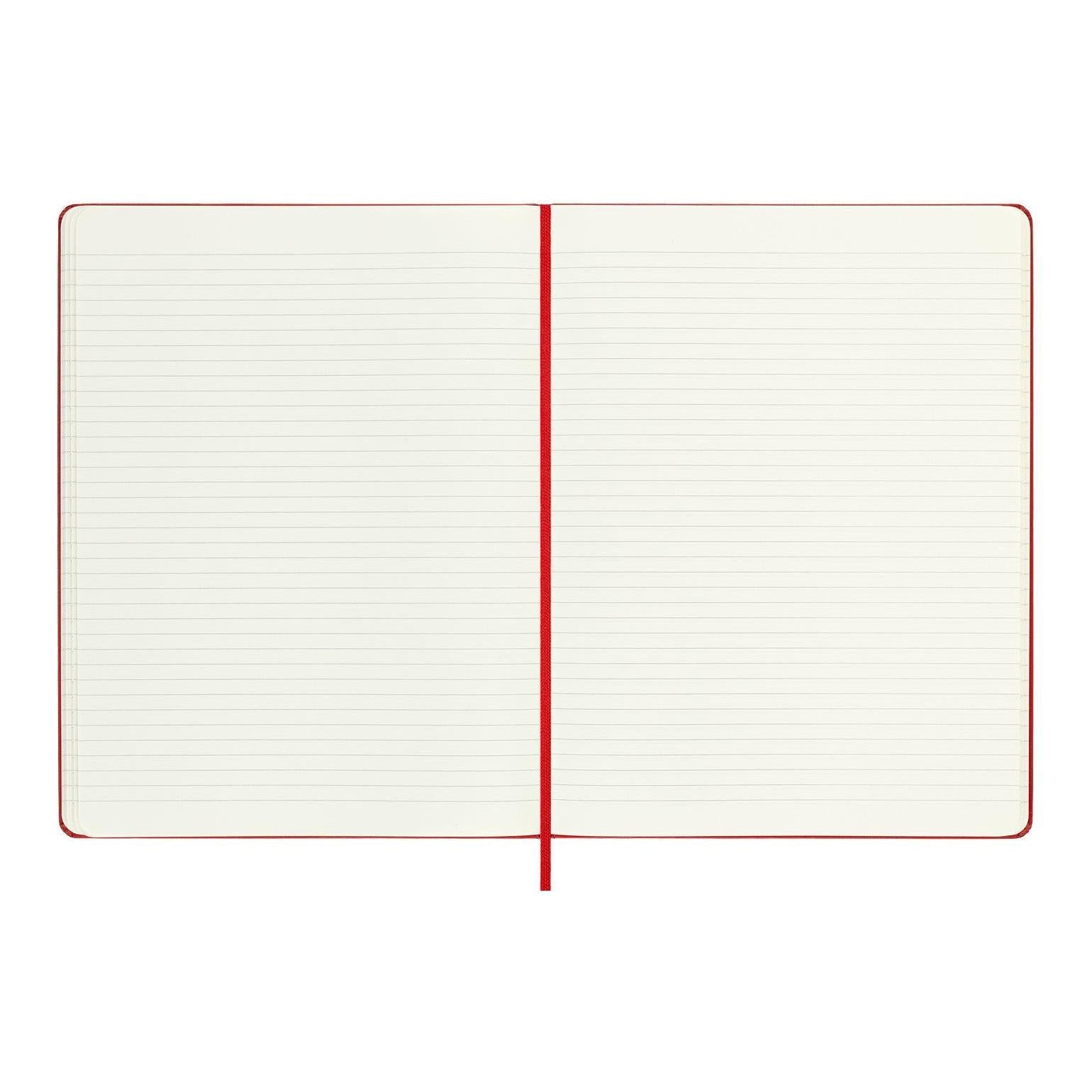 Carnet Classique Xl 19X25 - Pages Lignées - Rouge Écarlate