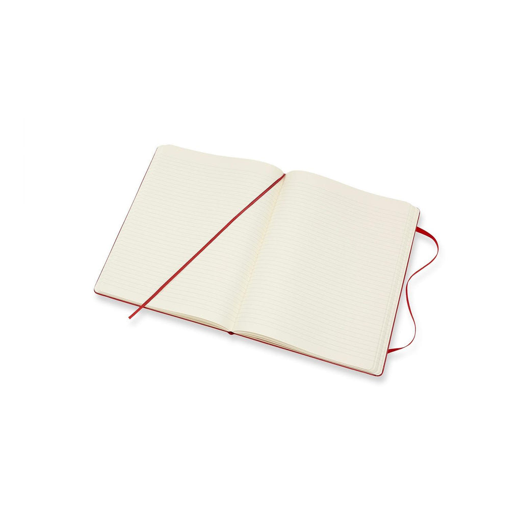 Carnet Classique Xl 19X25 - Pages Lignées - Rouge Écarlate