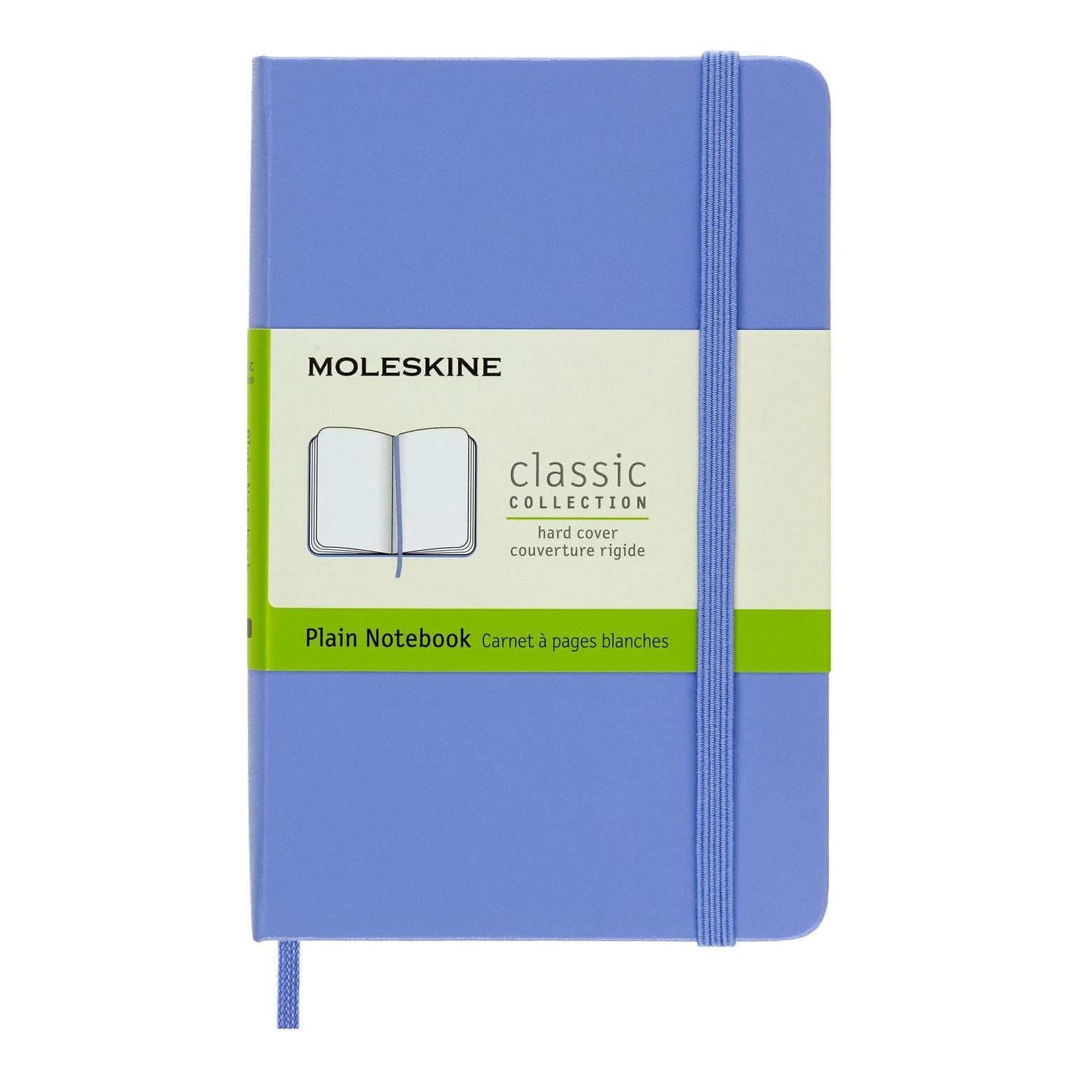Carnet Classique Pocket 9X14 - Pages Blanches - Bleu Hortensia