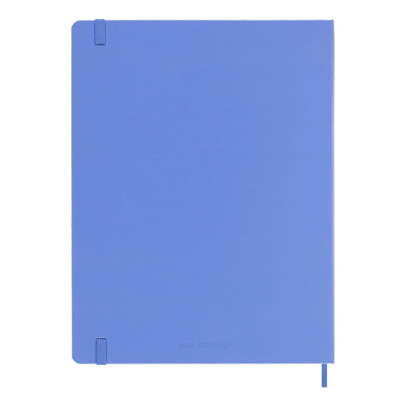 Carnet Classique Xl 19X25 - Pages Lignées - Bleu Hortensia