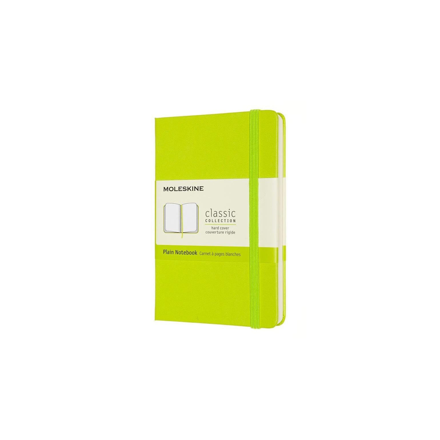 Carnet Classique Pocket 9X14 - Pages Blanches - Vert Citron