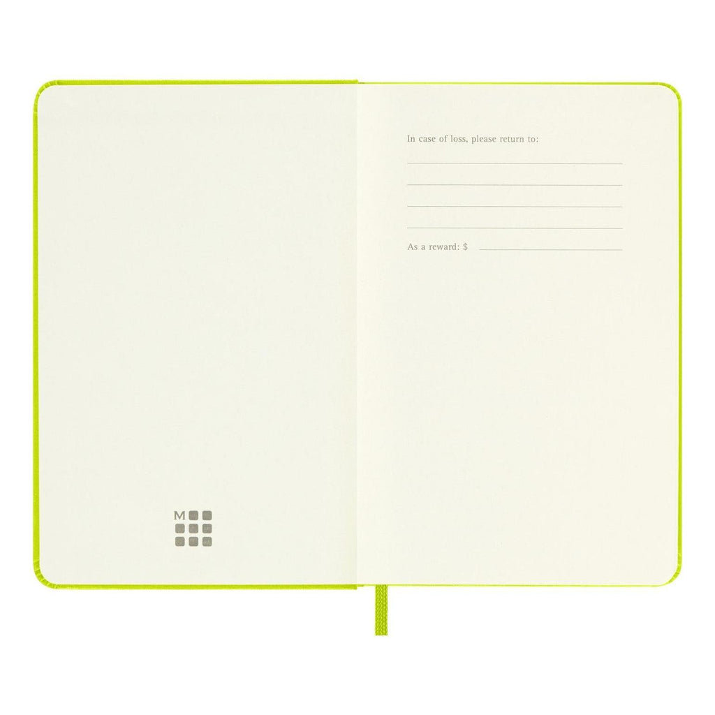 Carnet Classique Pocket 9X14 - Pages Blanches - Vert Citron