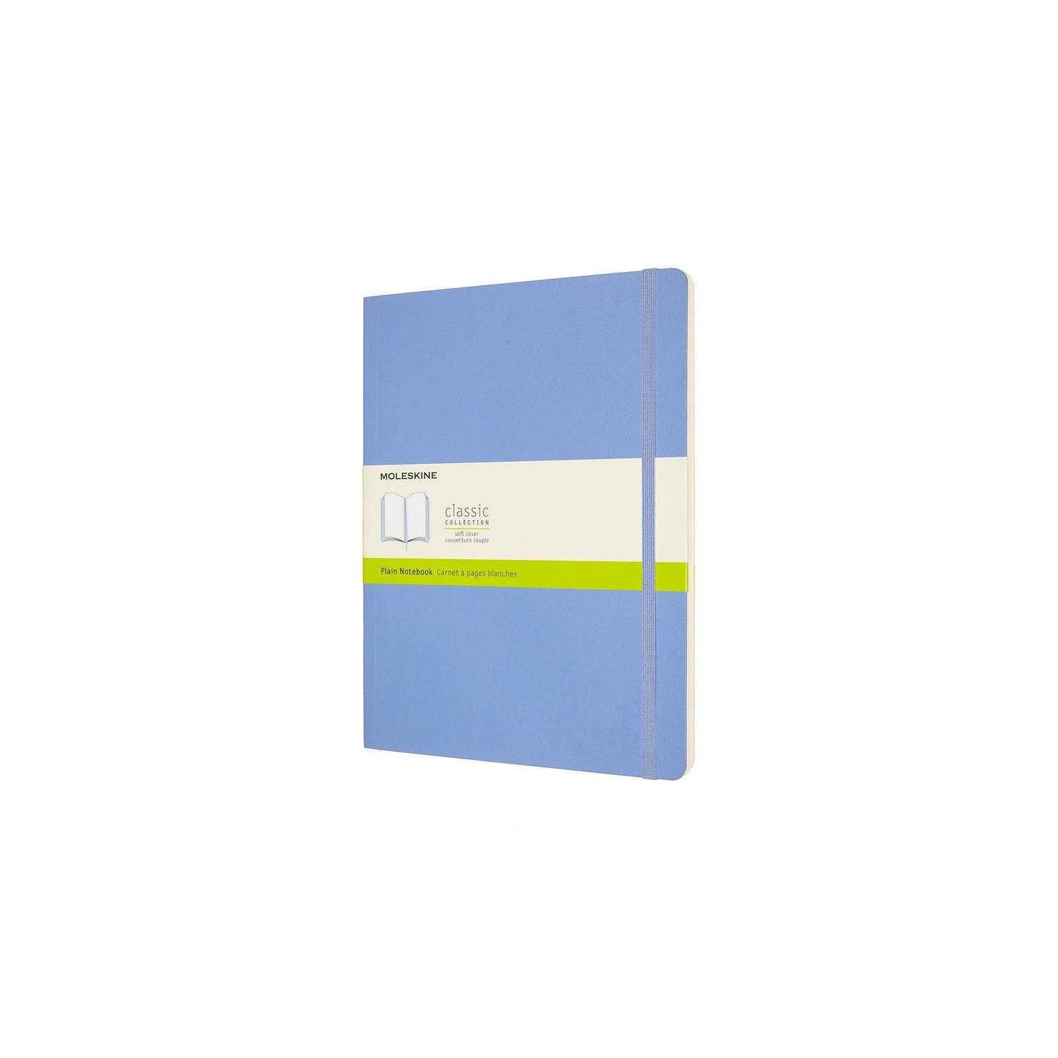 Carnet Classique Xl 19X25 - Pages Blanches - Bleu Hortensia