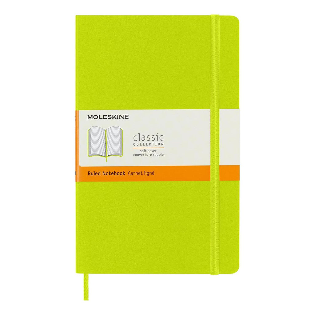 Carnet Classique Large 13X21 - Pages Lignées - Vert Citron