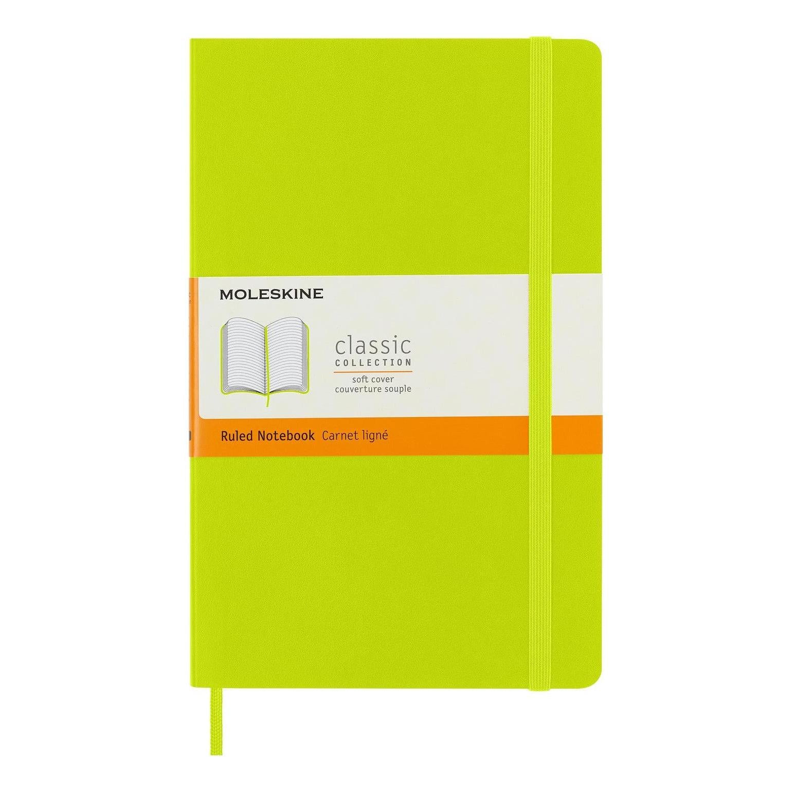 Carnet Classique Large 13X21 - Pages Lignées - Vert Citron