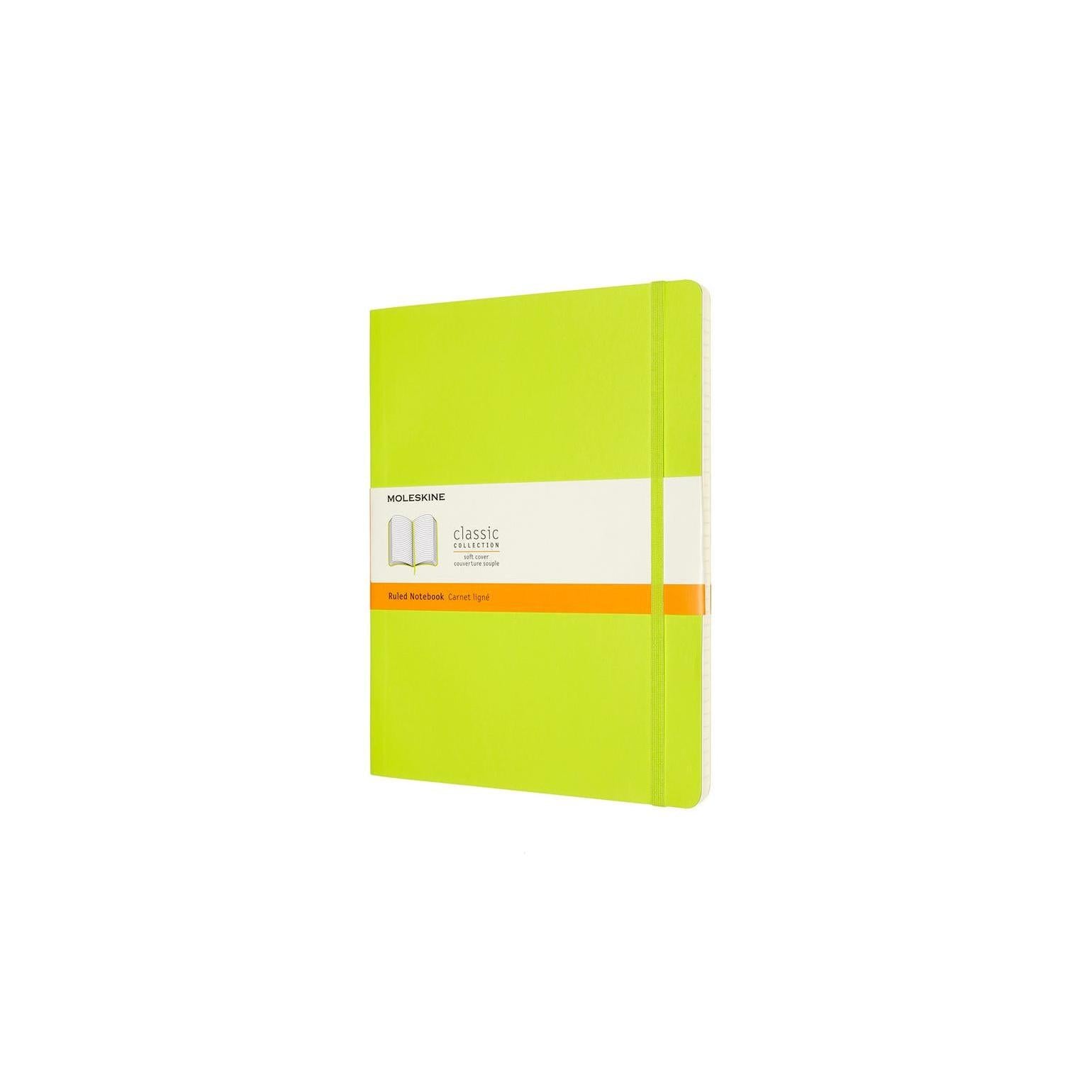 Carnet Classique Xl 19X25 - Pages Lignées - Vert Citron