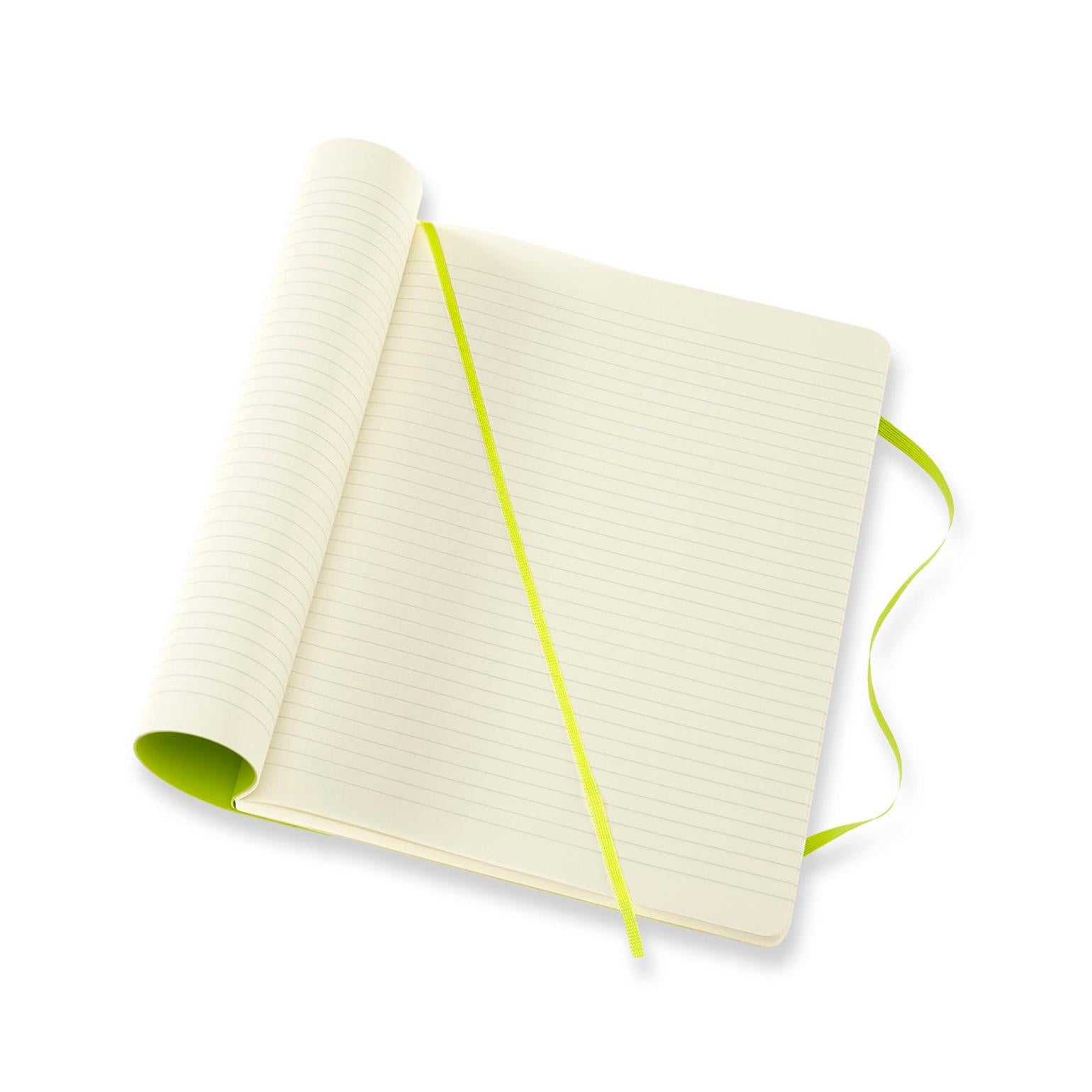 Carnet Classique Xl 19X25 - Pages Lignées - Vert Citron