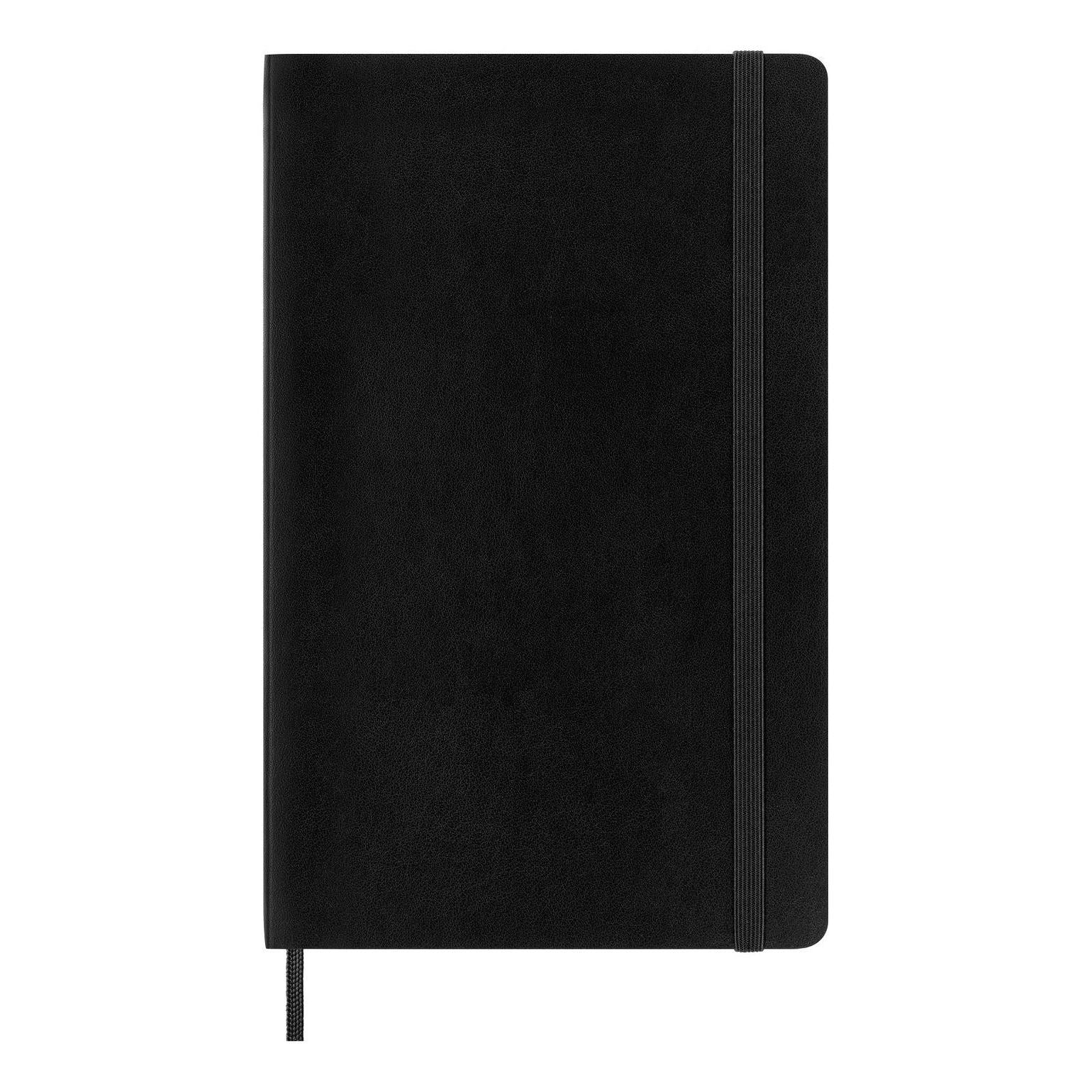 Carnet Classique Large 13X21 - Mixte (Lignées-Blanches) - Noir