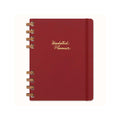 Agenda Spirale Sans Dates Xl 20,4X25,2 - Sans Dates - Rouge Cerise