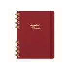 Agenda Spirale Sans Dates Xl 20,4X25,2 - Sans Dates - Rouge Cerise
