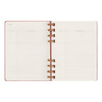Agenda Spirale Sans Dates Xl 20,4X25,2 - Sans Dates - Rouge Cerise