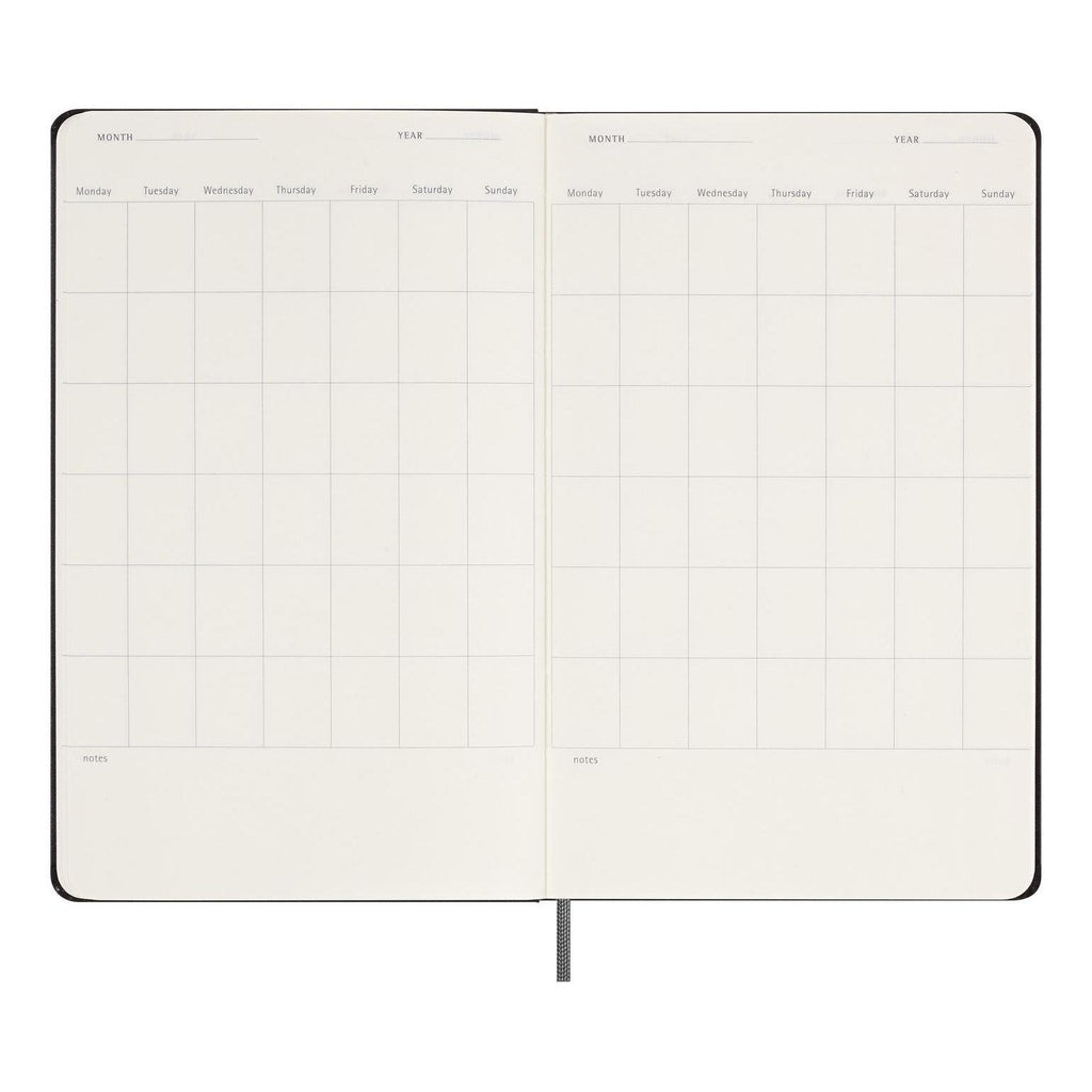 Agenda Sans Dates Large 13X21 - Sans Dates - Noir