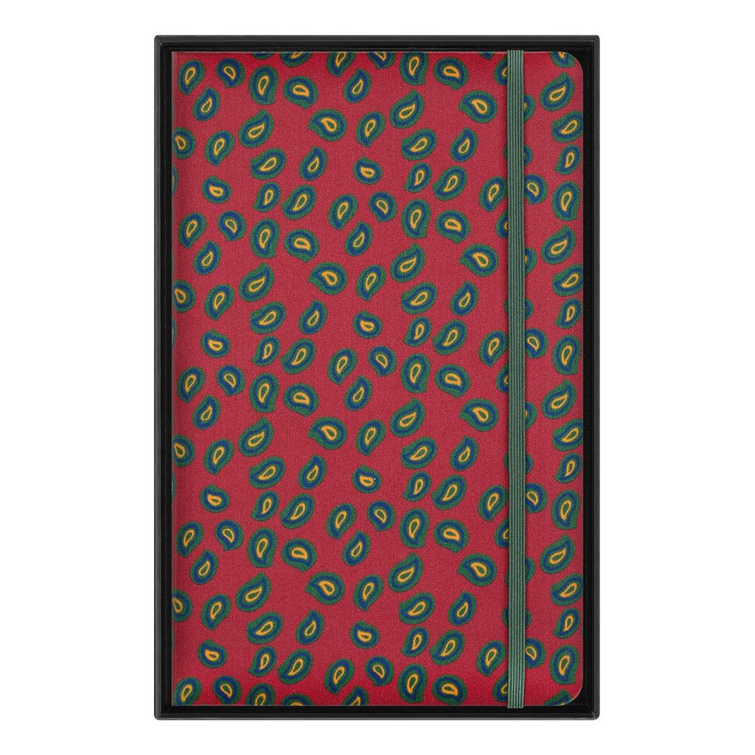 Limited Edition Notebook Large 13X21 - Lined Pages - Bordeaux Paisley Pattern