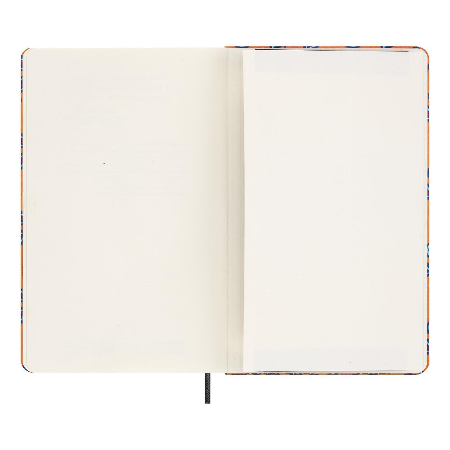 Agenda Sans Dates Large 13X21 - Sans Dates - Motif Paisley Orange