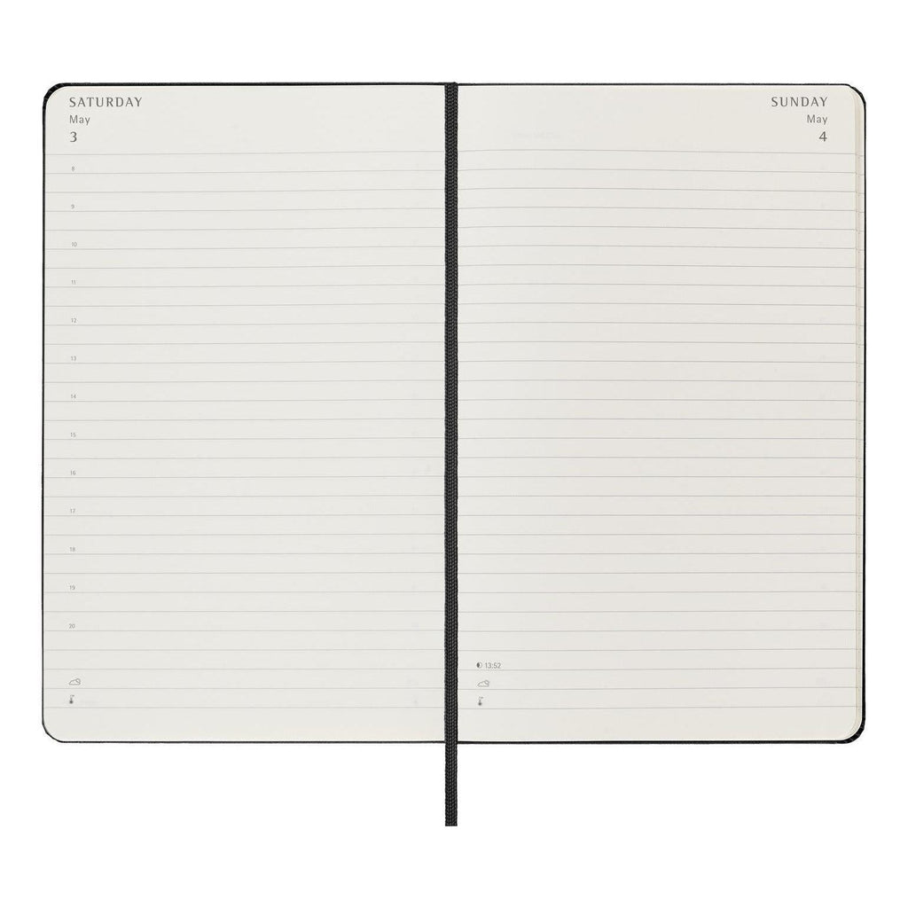 Agenda 12 Mois Classique Large 13X21 - Journalier - Noir