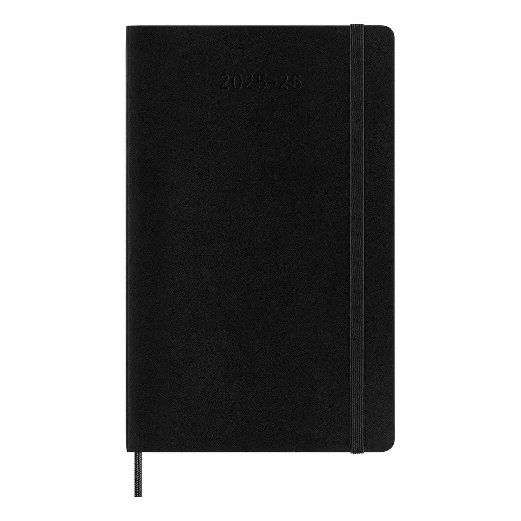 Agenda 18 Mois Classique Large 13X21 - Carnet Hebdomadaire - Noir
