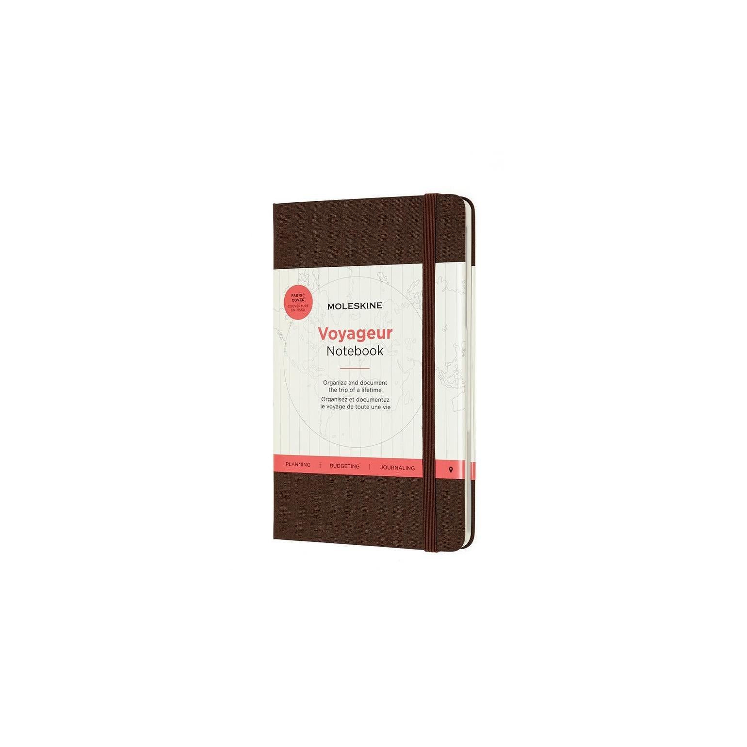 Carnet Voyageur Medium 11.5X18 - Texte - Brun Café