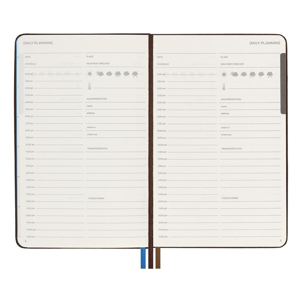 Carnet Voyageur Medium 11.5X18 - Texte - Brun Café