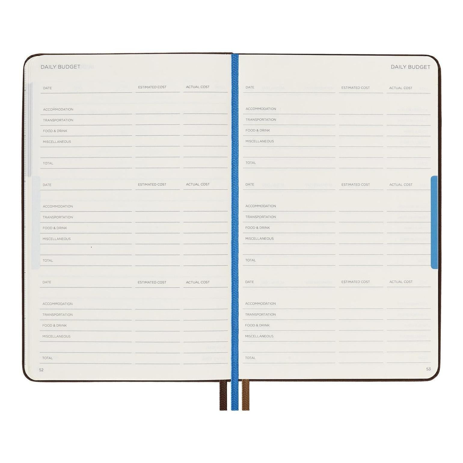 Carnet Voyageur Medium 11.5X18 - Texte - Brun Café