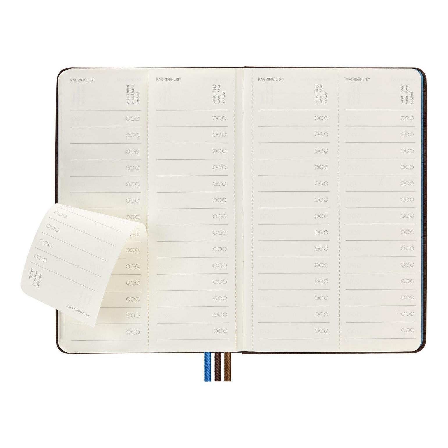 Carnet Voyageur Medium 11.5X18 - Texte - Brun Café