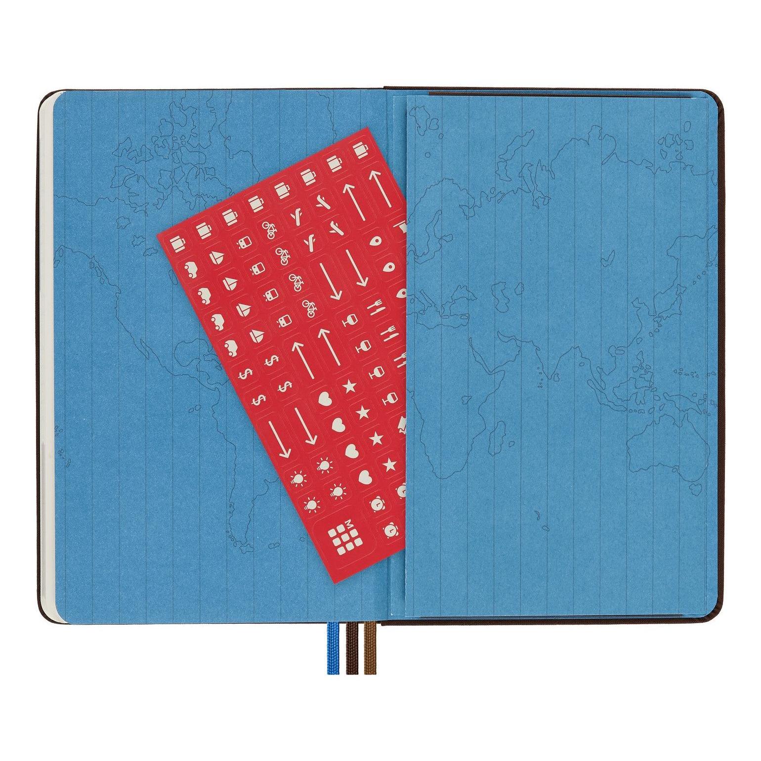 Carnet Voyageur Medium 11.5X18 - Texte - Brun Café