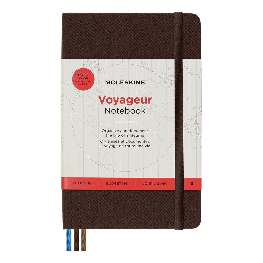 Carnet Voyageur Medium 11.5X18 - Texte - Brun Café