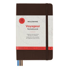 Carnet Voyageur Medium 11.5X18 - Texte - Brun Café