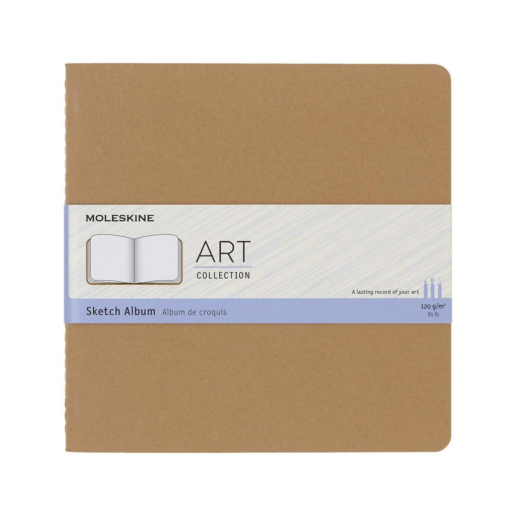 Carnet De Croquis Square 19X19 - Pages Blanches - Brun Kraft