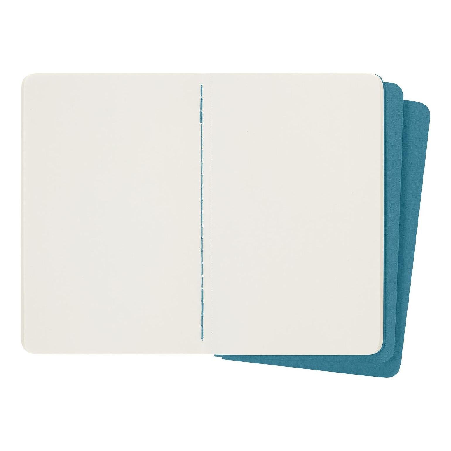 Cahier Pocket 9X14 - Pages Blanches - Bleu Vif