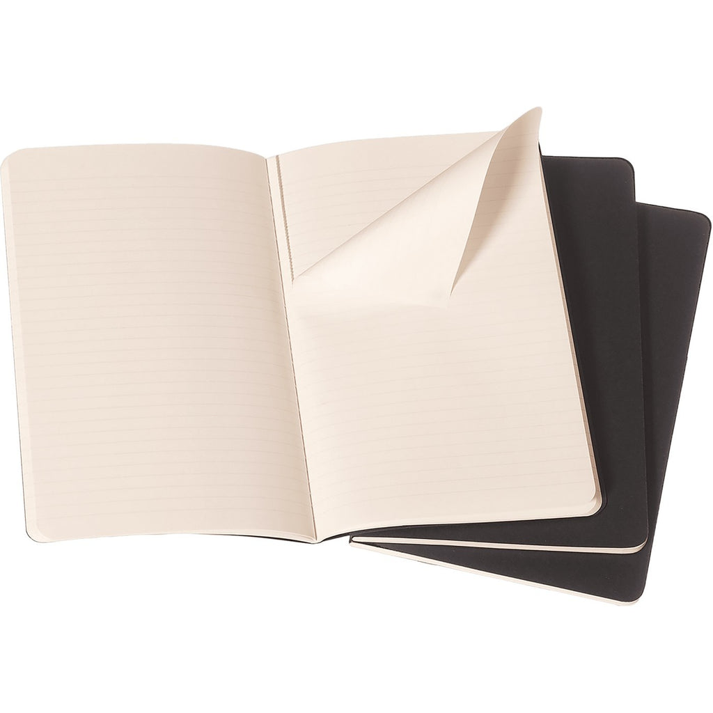 Cahier Large 13X21 - Pages Lignées - Noir