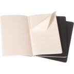 Cahier Large 13X21 - Pages Lignées - Noir