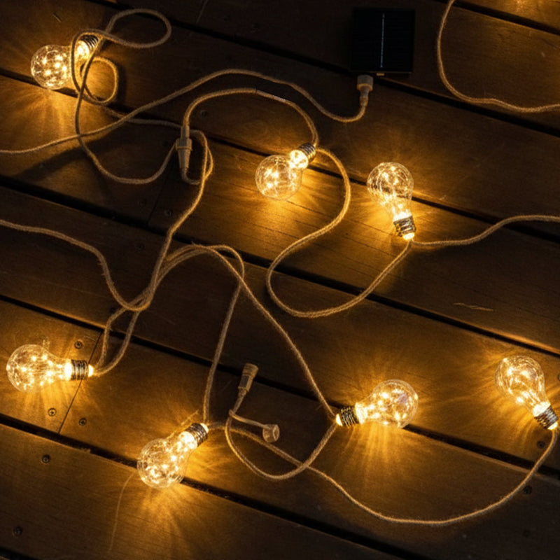 Fantasy Star - Solar Garland - Rope - Beige