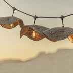 Molly - E27 Wired String Lights - Rattan - Beige