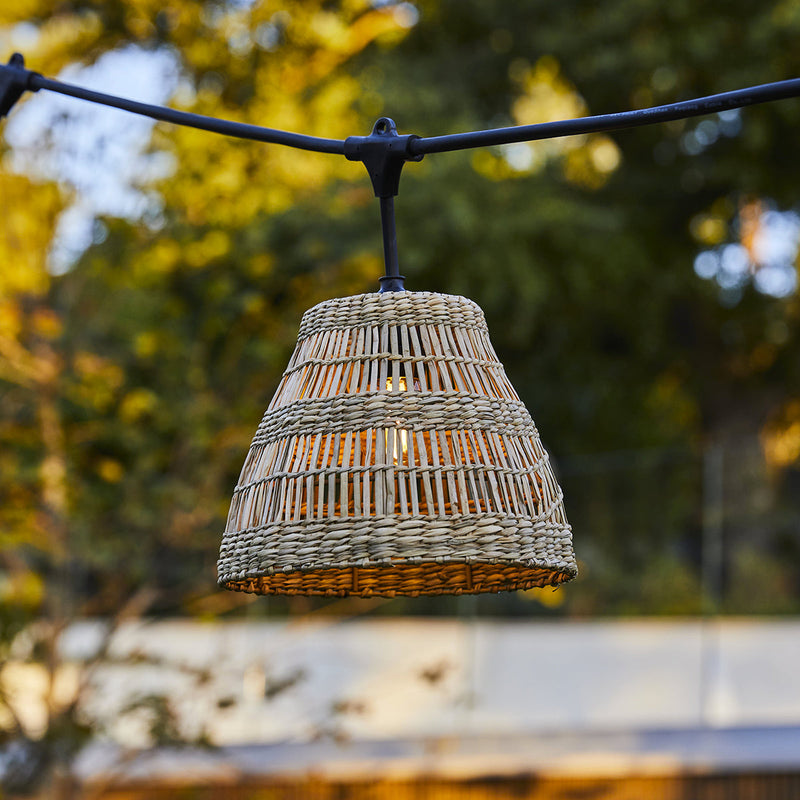 Tessa - E27 Wired Garland - Rattan - Beige