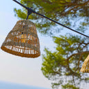 Tessa - E27 Wired Garland - Rattan - Beige