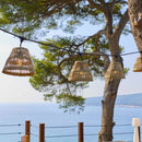 Tessa - E27 Wired Garland - Rattan - Beige