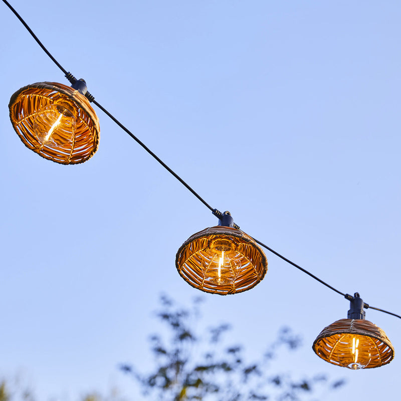 Cottage - Guirnalda Led con Cable - Poliratán - Beige