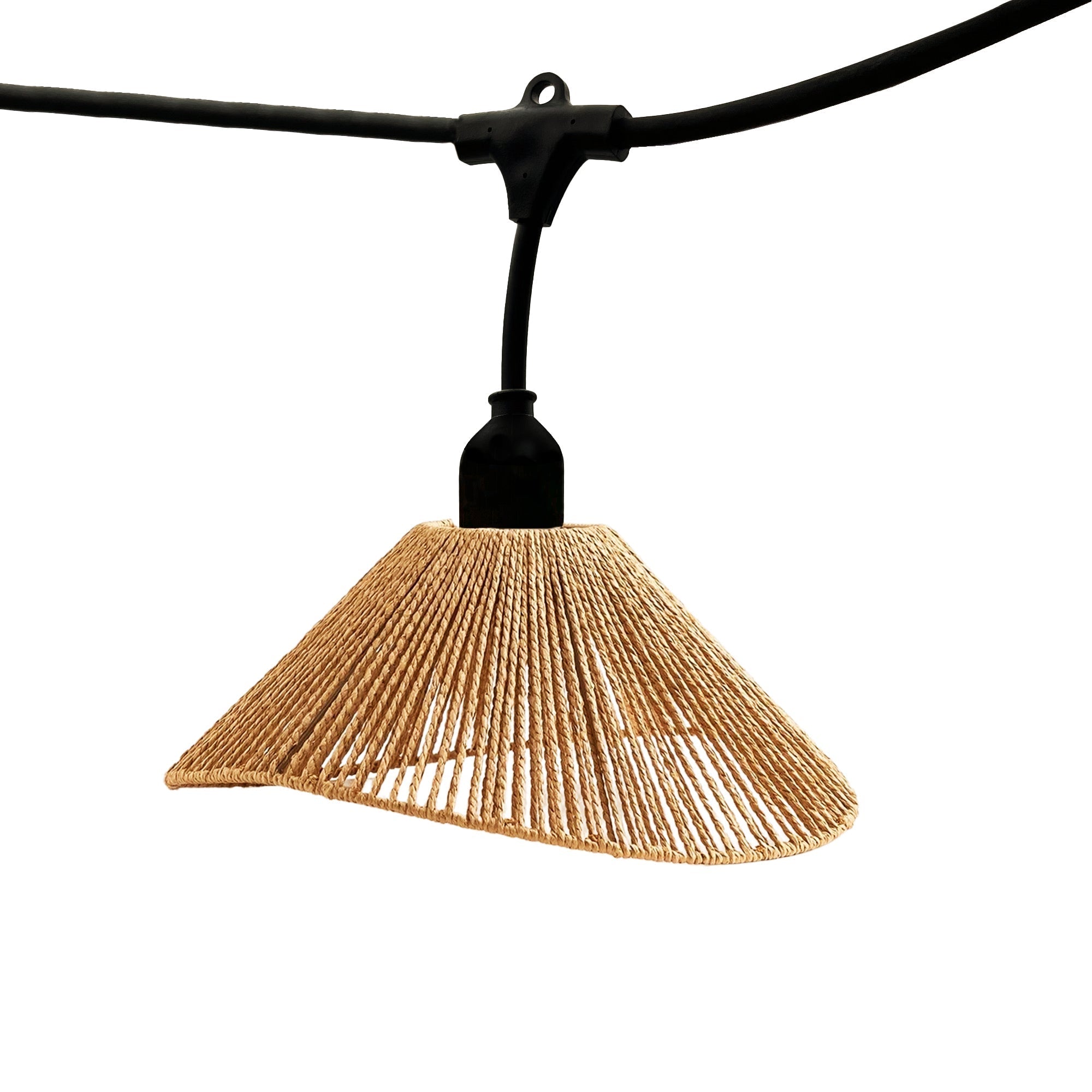 Raffy String - Guirlande Filaire E27 - Rotin - Beige